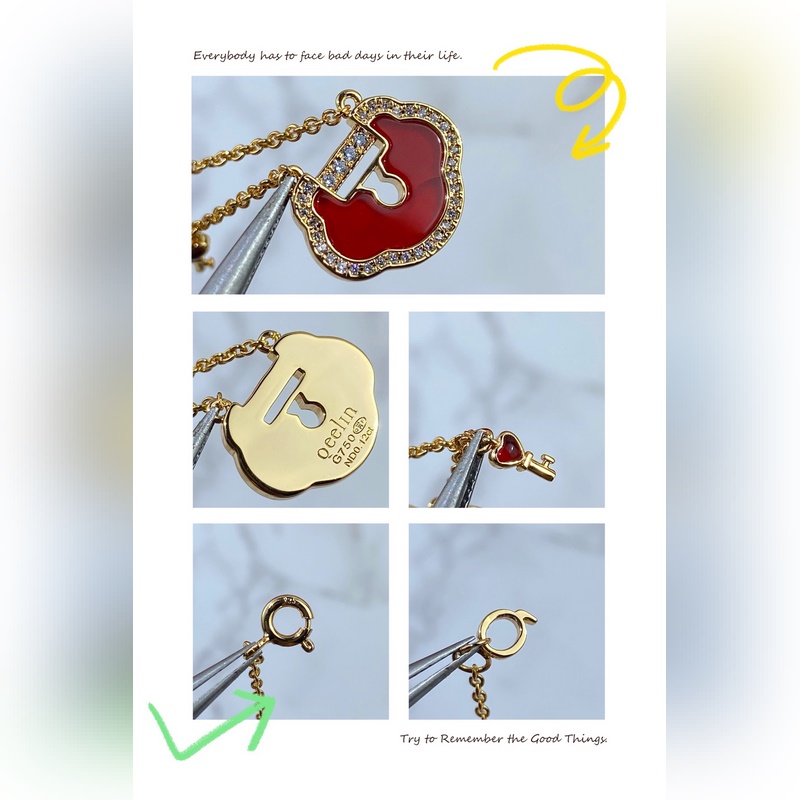 V金鍍咪金 5140270 麒麟大號(hào)如意鎖項(xiàng)鍊 時(shí)尚與傳統(tǒng)相結(jié)合的一款 不會(huì)滿大