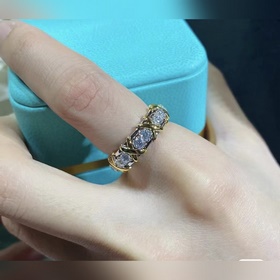 Tiffany 蒂芬妮交叉分色戒指·充滿個性 高級