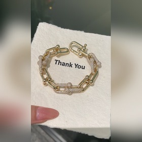 [原單對版](配全套包裝) Tiffany 蒂芬妮雙U鍊扣手鍊