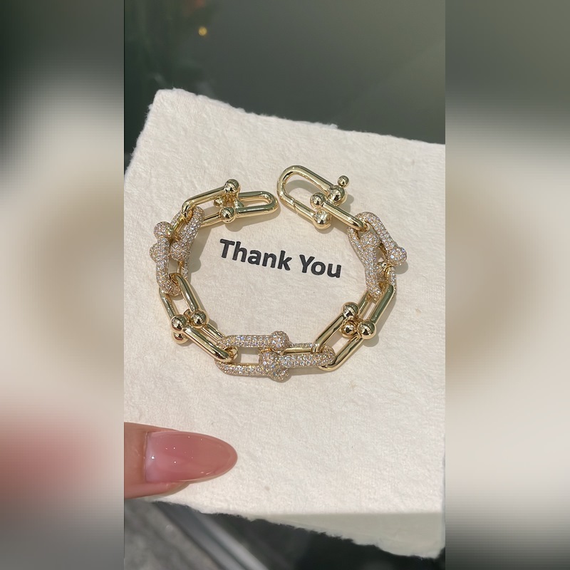 [原單對版](配全套包裝) Tiffany 蒂芬妮雙U鍊扣手鍊