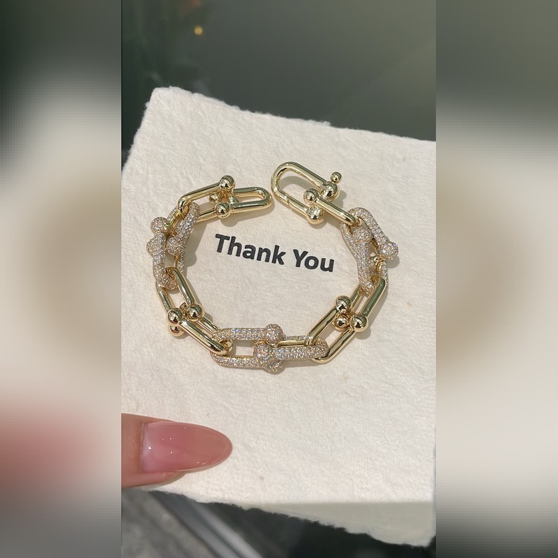 [原單對版](配全套包裝) Tiffany 蒂芬妮雙U鍊扣手鍊