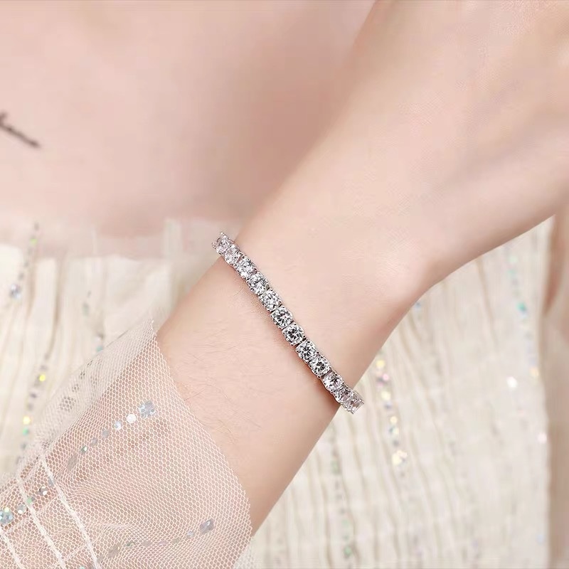 [原單對版] (配全套包裝) Tiffany 蒂芬妮 50分鑽 排鑽手鍊 爆