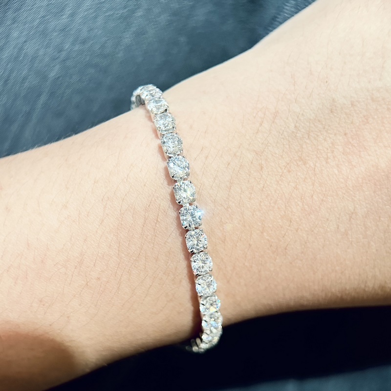 [原單對版] (配全套包裝) Tiffany 蒂芬妮 50分鑽 排鑽手鍊 爆