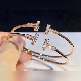 [原單對版] (配全套包裝) Tiffany 蒂芬妮 雙T手鐲 超優(yōu)雅的經(jīng)典款