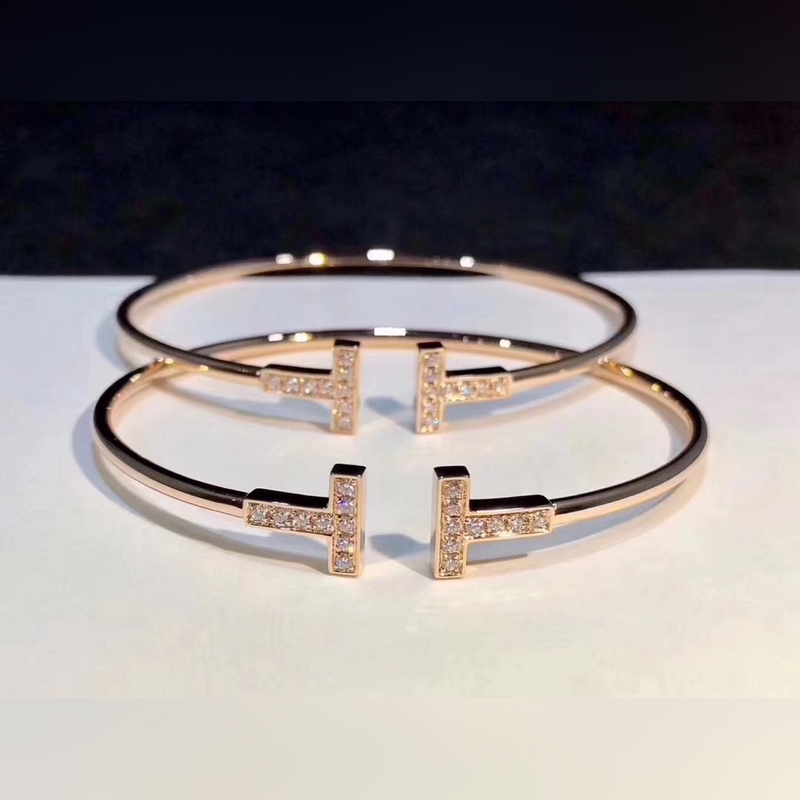 [原單對版] (配全套包裝) Tiffany 蒂芬妮 雙T手鐲 超優雅的經典款