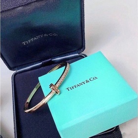 [原單對版] (配全套包裝) Tiffany 蒂芬妮經(jīng)典t1半鑽手鐲 疊帶超好