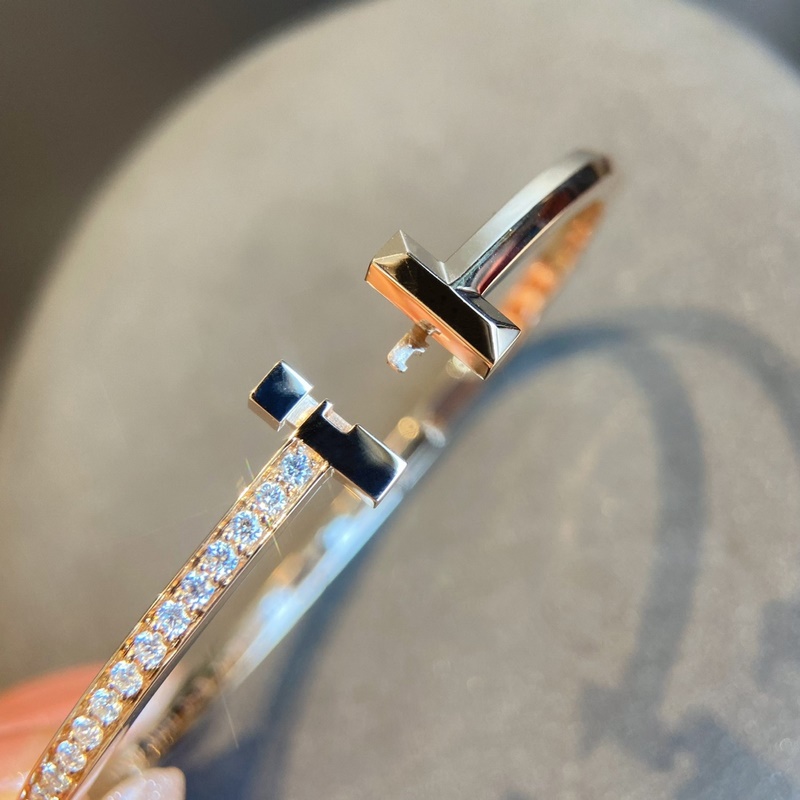 [原單對版] (配全套包裝) Tiffany 蒂芬妮經典半鑽手鐲 專櫃版 現貨