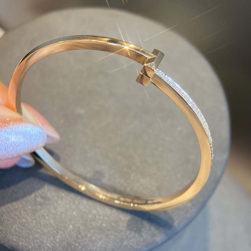 [原單對版] (配全套包裝) Tiffany 蒂芬妮經典半鑽手鐲 專櫃版 現貨