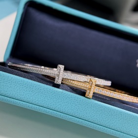 [原單對版](配全套包裝) Tiffany 蒂芬妮 新款 T1系列滿鑽 窄版 手