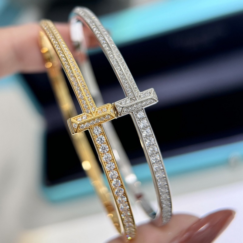 [原單對版](配全套包裝) Tiffany 蒂芬妮 新款 T1系列滿鑽 窄版 手