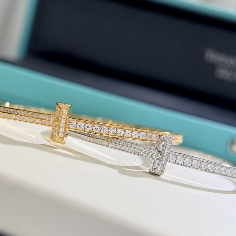 [原單對版](配全套包裝) Tiffany 蒂芬妮 新款 T1系列滿鑽 窄版 手