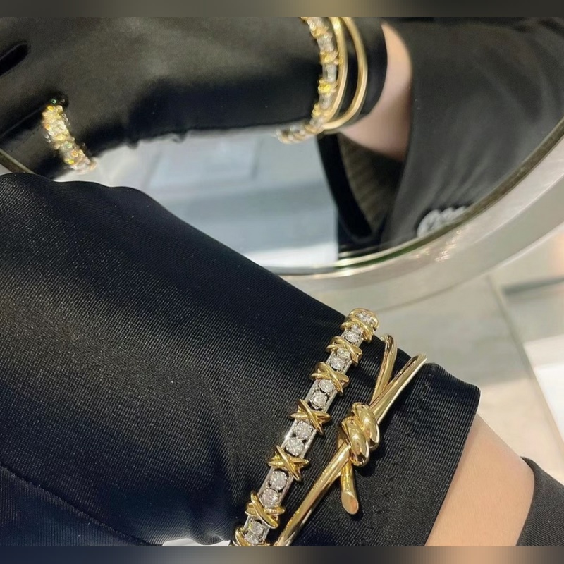 Tiffany 蒂芬妮 Schlumberger系列 四鑽 交叉 滿鑽 拋光工藝