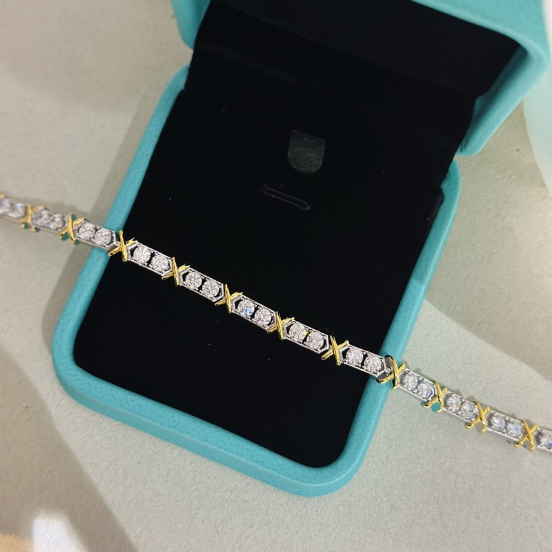 Tiffany 蒂芬妮 Schlumberger系列 四鑽 交叉 滿鑽 拋光工藝