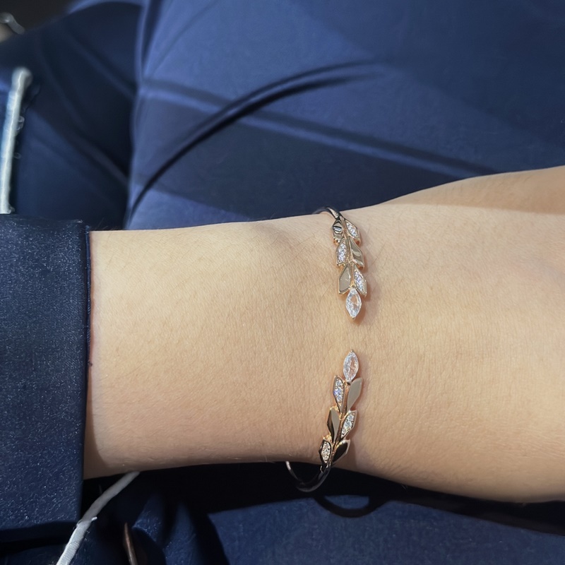 Tiffany 蒂芬妮 新款Paper Flowers花韻系列 葉子手鐲 超精工