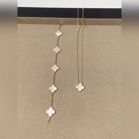 [原單對(duì)版]項(xiàng)鍊* 手鍊 梵克雅寶 Van Cleef & Arpels黃金白四