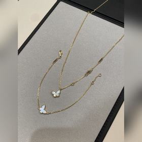 [原單對(duì)版]項(xiàng)鍊+手鍊 vca 梵克雅寶 Van Cleef & Arpels蝴