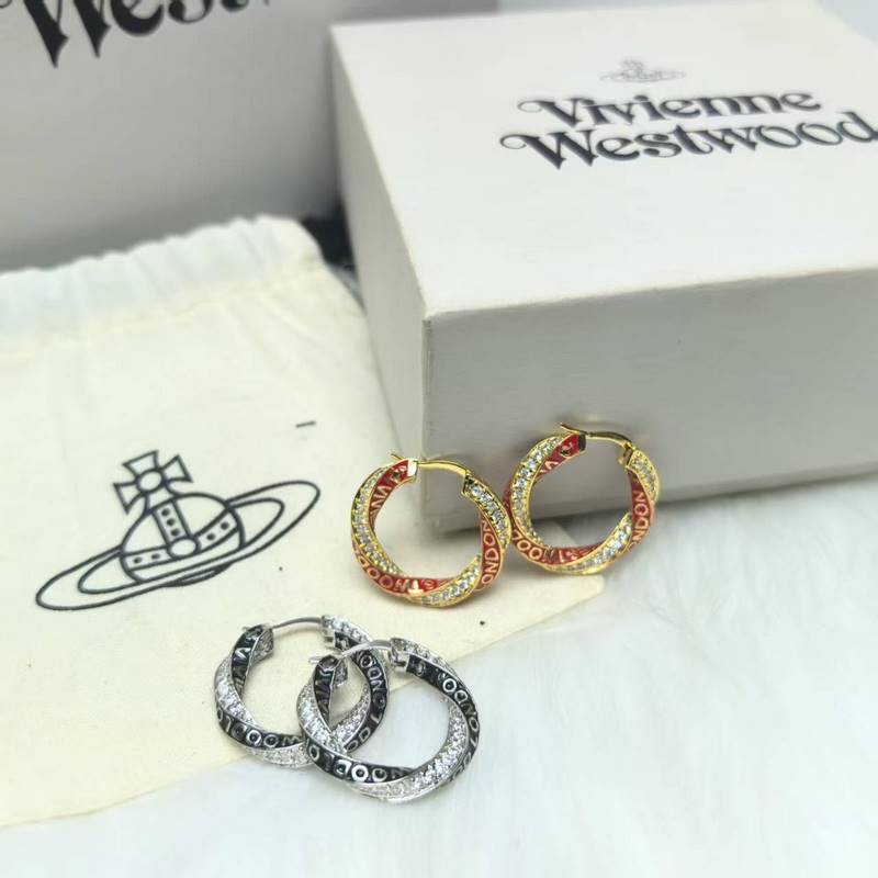 西太後薇薇安耳環ROZALIA滿鑽耳釘土星耳圈