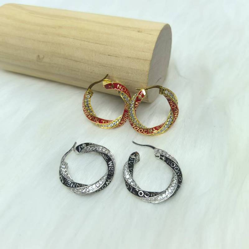 西太後薇薇安耳環ROZALIA滿鑽耳釘土星耳圈