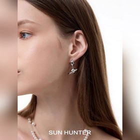 西太後星球水滴耳釘小衆星星鋯石耳環設計感輕奢耳飾