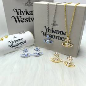 西太後新款orb土星絲帶琺瑯編織項鍊女輕奢鎖骨鍊配飾耳釘