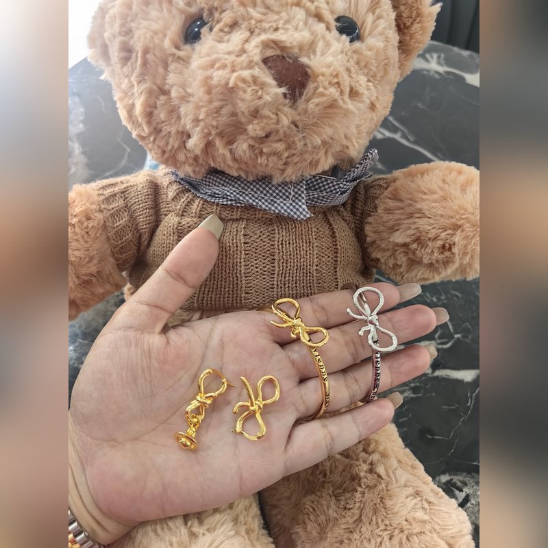 西太後25新款土星蝴蝶結手環耳環現貨