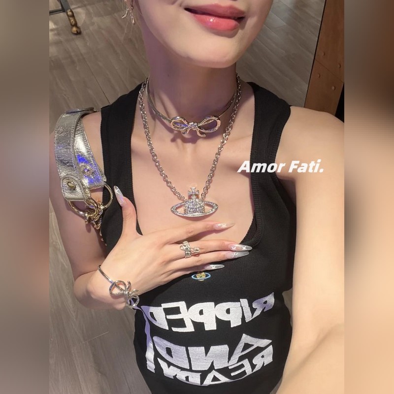 西太後25新款土星蝴蝶結手環耳環現貨