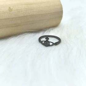 西太後土星浮雕戒指日常簡約戒指黑色一678