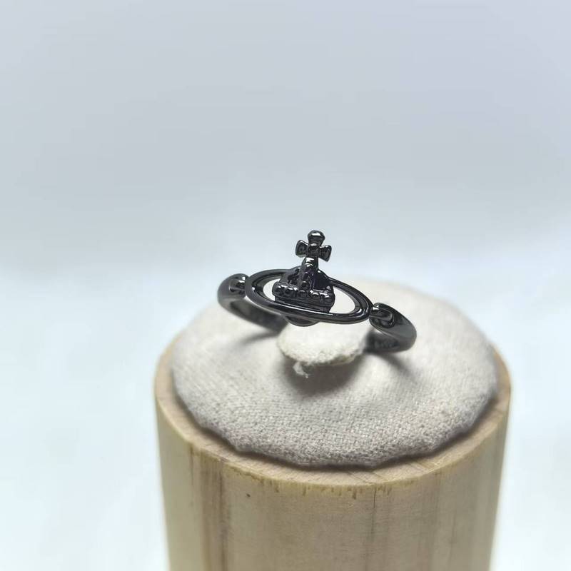 西太後土星浮雕戒指日常簡(jiǎn)約戒指黑色一678