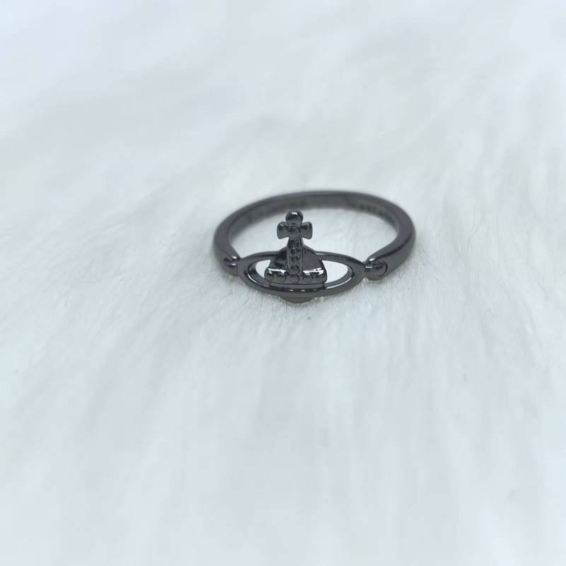 西太後土星浮雕戒指日常簡(jiǎn)約戒指黑色一678