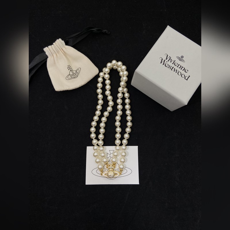 Westwood 西太後金色雙層珍珠項鍊 晚宴時髦單品 絕絕絕子 古典氣質與摩登
