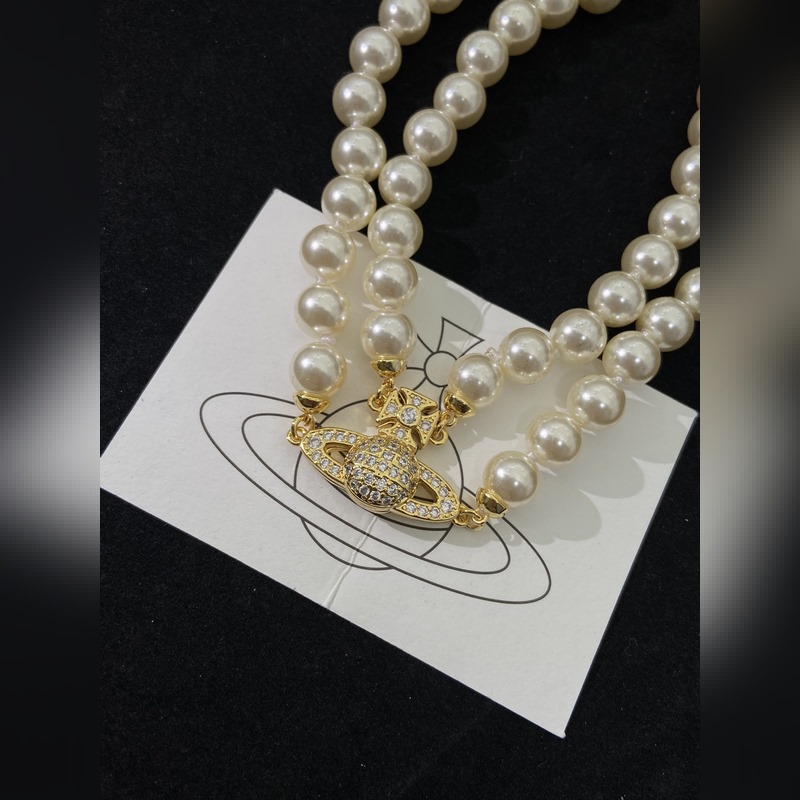 Westwood 西太後金色雙層珍珠項鍊 晚宴時髦單品 絕絕絕子 古典氣質與摩登