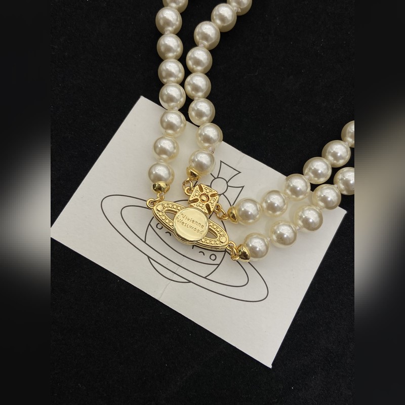 Westwood 西太後金色雙層珍珠項鍊 晚宴時髦單品 絕絕絕子 古典氣質與摩登