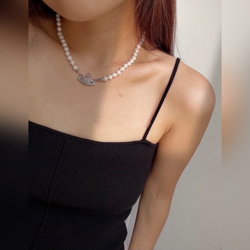 西太後絕美土星珍珠項鍊。。