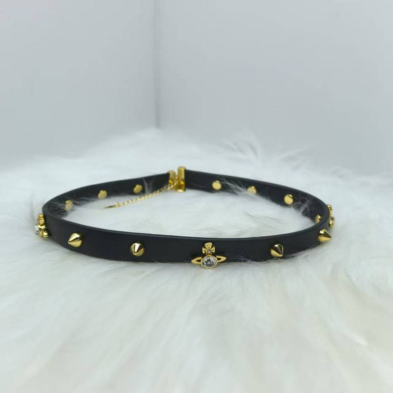 項(xiàng)圈西太後土星鉚釘款朋克皮帶