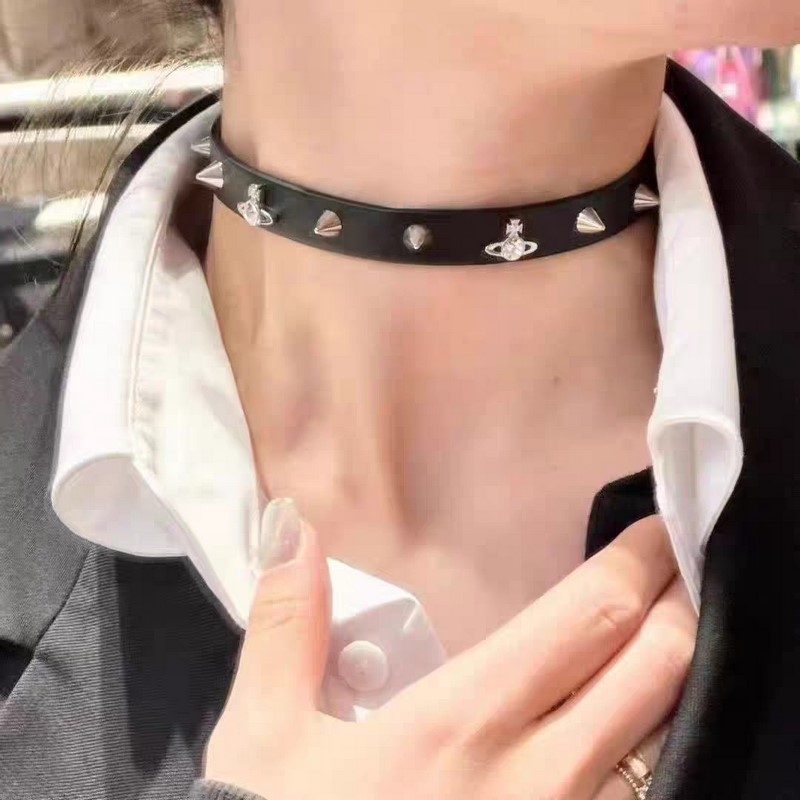 項(xiàng)圈西太後土星鉚釘款朋克皮帶