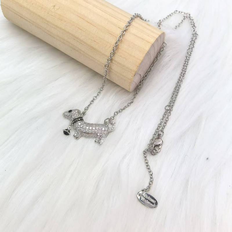 西太後小狗滿鑽土星琺瑯項鍊女小紅書同款氣質輕奢感鎖骨鍊