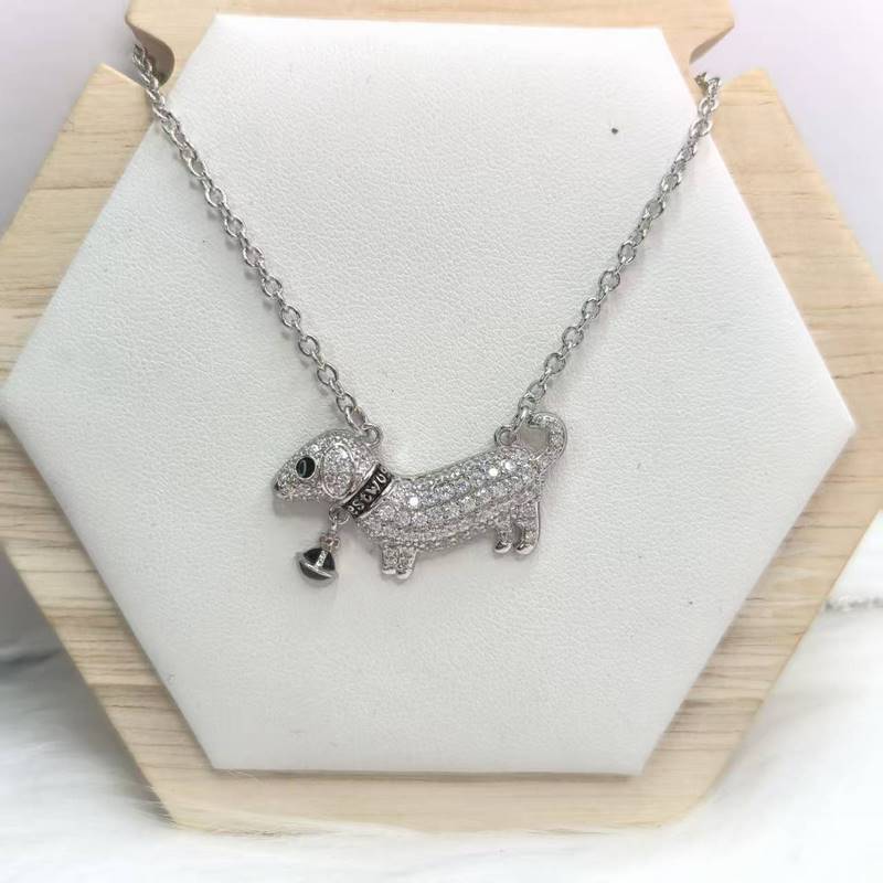 西太後小狗滿鑽土星琺瑯項鍊女小紅書同款氣質輕奢感鎖骨鍊