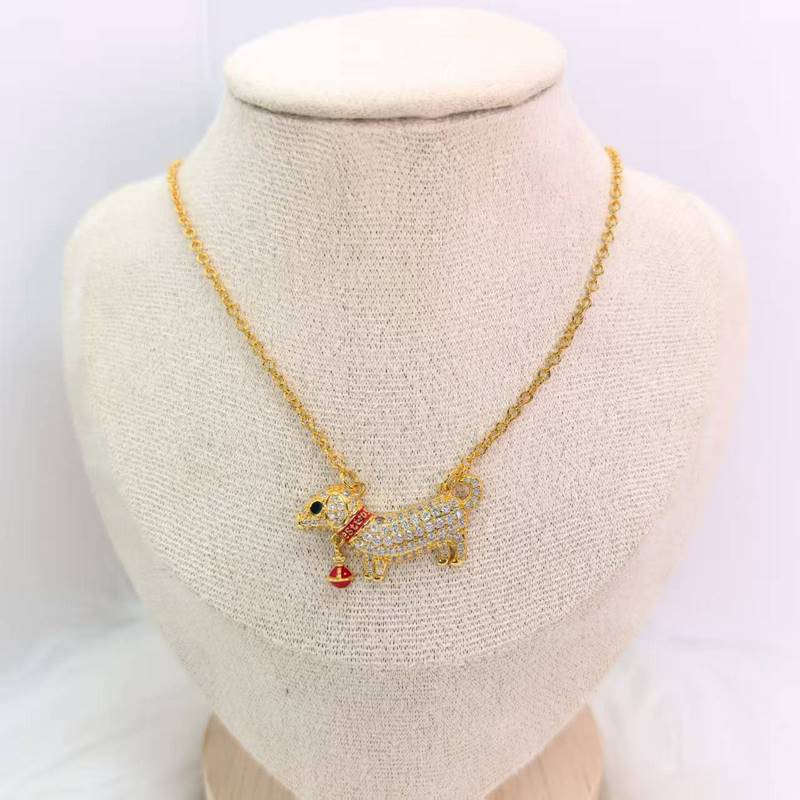 西太後小狗滿鑽土星琺瑯項鍊女小紅書同款氣質輕奢感鎖骨鍊