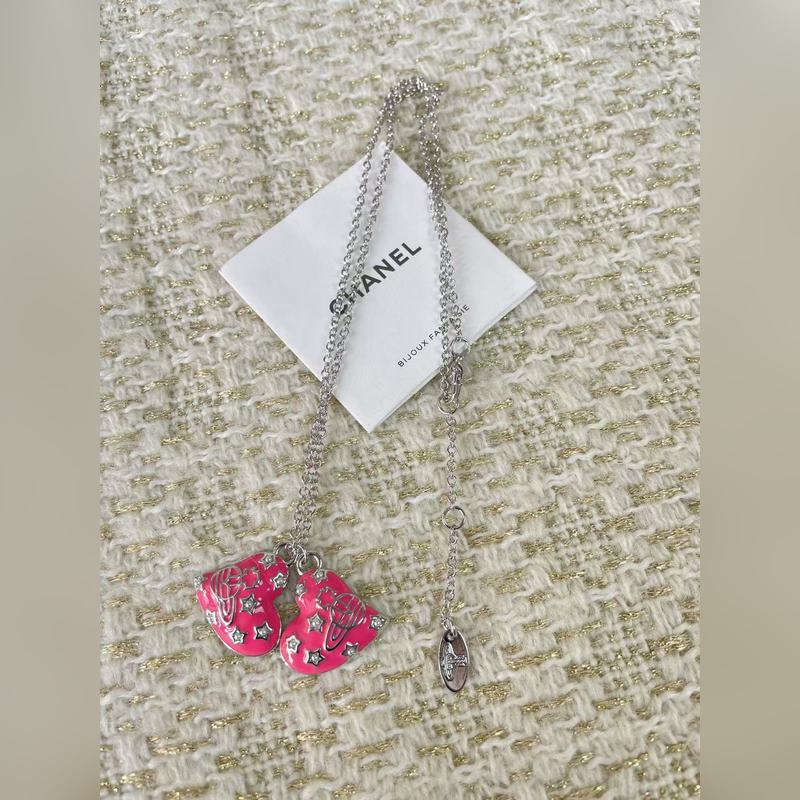 西太後滿天星愛心 雙面珍珠款 3色可選 白金項鍊