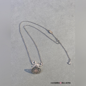 [原單對版] (配全套包裝) Vivienne滿鑽蝴蝶結耳釘 項鍊 ！超強來襲