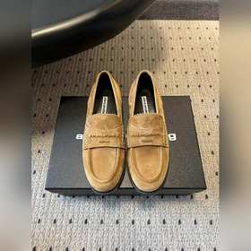 頂級品質 Alexander Wang  25ss 秋冬新款圓頭休閑鞋樂福鞋