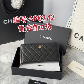 CHANEL 經典cf長款拉鍊包到貨！ 後面有 口袋 香奶奶經典款 進口魚子醬牛