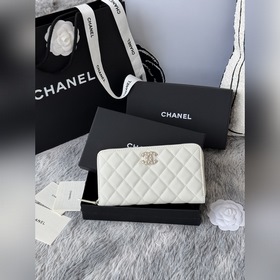 CHANEL拉鍊長夾錢包到貨魚子醬 牛皮搭配新款luogo、同樣是穿皮旁邊鑽石包