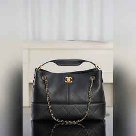 頂級進口原廠皮 所見即所得！ Chanel 25A 高級手工坊 購物袋 原廠黑