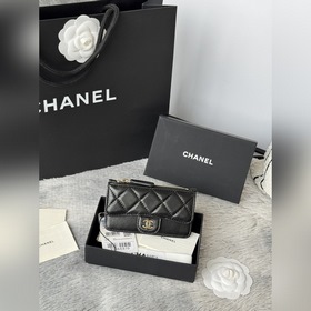 CHANEL原單品質，正面也帶卡位， 背面5個卡槽，經典款式！經常用卡包的朋友！