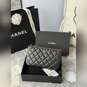 CHANEL 手拿包原單品質可放銀行卡 小羊皮制作 新款羊皮菱格零錢包，手拿随身