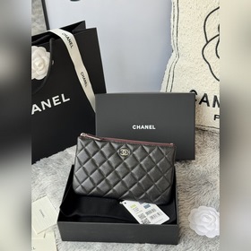 CHANEL 手拿包原單品質可放銀行卡 頭層牛皮 新款魚子醬 小球紋 菱格零錢包