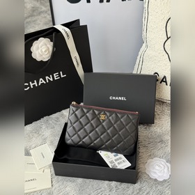 CHANEL 手拿包原單品質可放銀行卡 頭層牛皮 新款魚子醬 小球紋 菱格零錢包