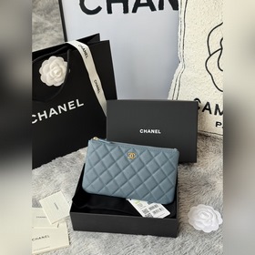 CHANEL 手拿包原單品質可放銀行卡 頭層牛皮 新款魚子醬 小球紋 菱格零錢包