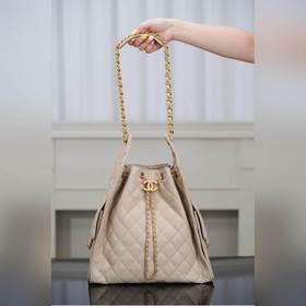 頂級進口原廠皮 所見即所得！  Chanel 25s hobo bag抽繩水桶